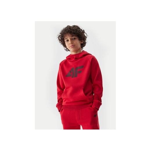 4F Bluza 4FJWSS24TSWSM0925 Czerwony Regular Fit ze sklepu MODIVO w kategorii Bluzy chłopięce - zdjęcie 171367551