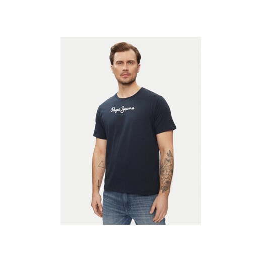 Pepe Jeans T-Shirt Eggo N PM508208 Granatowy Regular Fit ze sklepu MODIVO w kategorii T-shirty męskie - zdjęcie 171367692