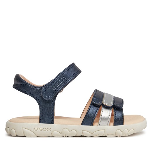 Sandały Geox J Sandal Haiti Girl J458ZD 000NF C0673 M Navy/Silver Geox 25 eobuwie.pl
