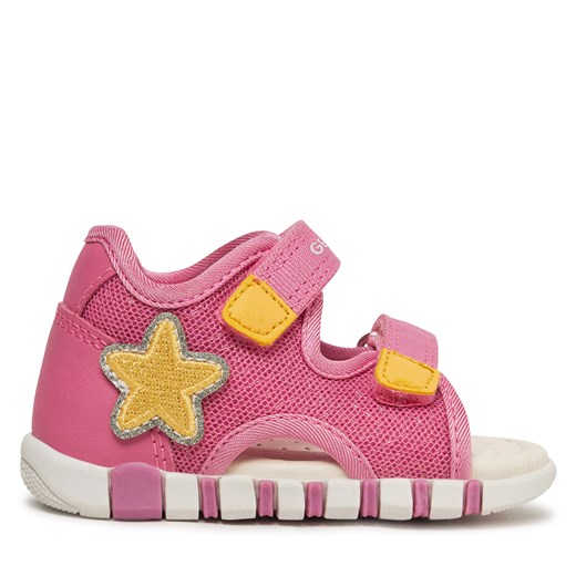 Sandały Geox B Sandal Iupidoo Gir B4517A 0GNBC C8F2V Dk Pink/Yellow Geox 21 eobuwie.pl