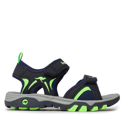 Sandały KangaRoos K-Mont II 18729 000 4054 Dk Navy/Lime ze sklepu eobuwie.pl w kategorii Sandały dziecięce - zdjęcie 171369154