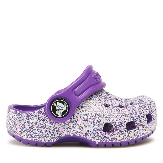Klapki Crocs Crocs Classic Glitter Kids Clog T 206992 Neon Purple/Multi 573 ze sklepu eobuwie.pl w kategorii Klapki dziecięce - zdjęcie 171369194