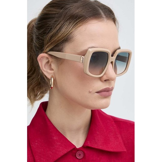 Furla okulary przeciwsłoneczne damskie kolor beżowy SFU709_5406K6 ze sklepu ANSWEAR.com w kategorii Okulary przeciwsłoneczne damskie - zdjęcie 171371924