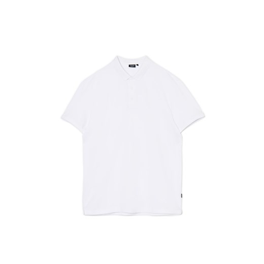 Cropp - Biała koszulka polo - biały ze sklepu Cropp w kategorii T-shirty męskie - zdjęcie 171372604