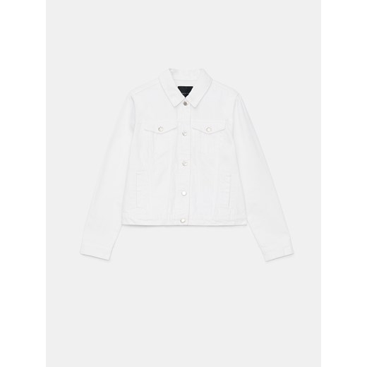 Mohito - Biała kurtka jeansowa - biały ze sklepu Mohito w kategorii Kurtki damskie - zdjęcie 171372670