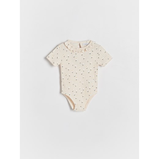 Reserved - Bawełniane body - złamana biel ze sklepu Reserved w kategorii Body niemowlęce - zdjęcie 171373094