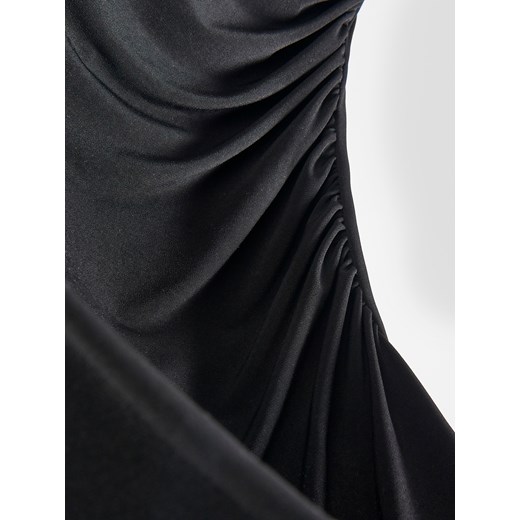 Reserved - Sukienka maxi z prostym dekoltem - czarny Reserved L Reserved