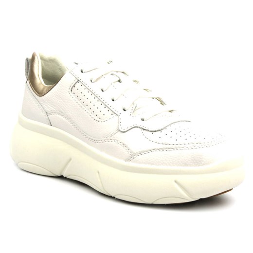 Sneakersy damskie renomowanej marki - GEOX D45NHB, białe Geox 40 ulubioneobuwie