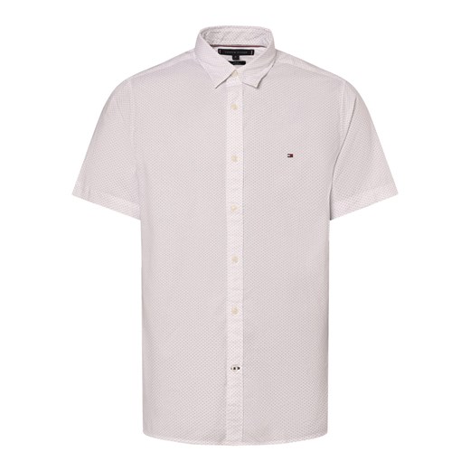 Tommy Hilfiger Koszula męska Mężczyźni Regular Fit Bawełna biały wzorzysty ze sklepu vangraaf w kategorii Koszule męskie - zdjęcie 171374203