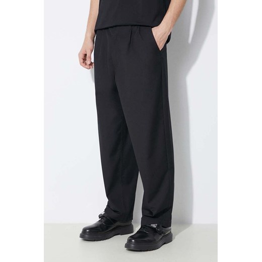 Vans spodnie Premium Standards Pleat Front Pant LX męskie kolor czarny proste VN000GVYBLK1 ze sklepu PRM w kategorii Spodnie męskie - zdjęcie 171375061