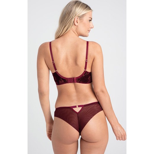 Figi damskie typu brazyliany Adelina M300, Kolor rubinowy-wzór, Rozmiar M, Samanta ze sklepu Intymna w kategorii Majtki damskie - zdjęcie 171375140
