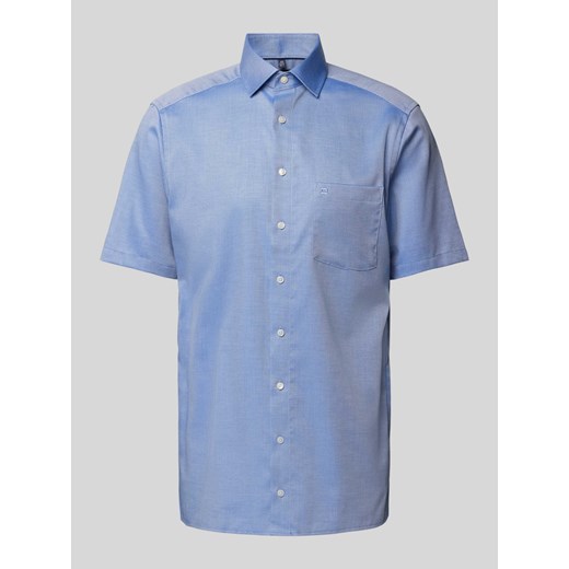 Koszula biznesowa o kroju modern fit z kieszenią na piersi model ‘Bergamo’ ze sklepu Peek&Cloppenburg  w kategorii Koszule męskie - zdjęcie 171375210
