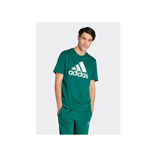 adidas T-Shirt Essentials IS1300 Zielony Regular Fit ze sklepu MODIVO w kategorii T-shirty męskie - zdjęcie 171376763