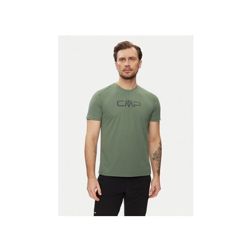 CMP Koszulka techniczna 39T7117P Zielony Regular Fit ze sklepu MODIVO w kategorii T-shirty męskie - zdjęcie 171376832