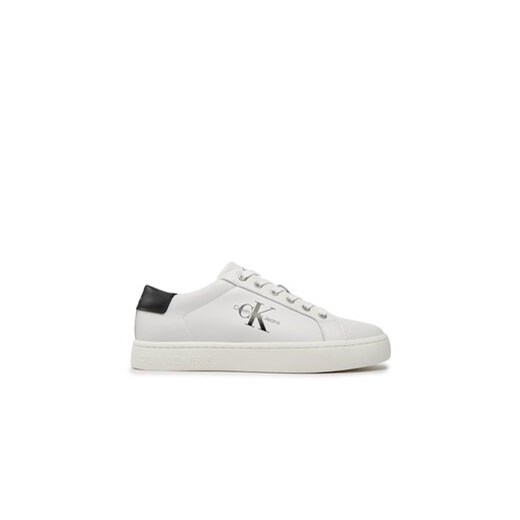 Calvin Klein Jeans Sneakersy Classic Cupsole Laceup Low Lth YM0YM00491 Biały ze sklepu MODIVO w kategorii Trampki męskie - zdjęcie 171376843