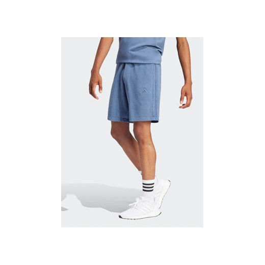 adidas Szorty sportowe ALL SZN 3-Stripes IR5259 Niebieski Regular Fit ze sklepu MODIVO w kategorii Spodenki męskie - zdjęcie 171376980