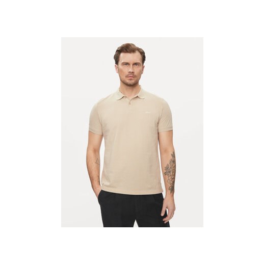 s.Oliver Polo 2141481 Beżowy Slim Fit ze sklepu MODIVO w kategorii T-shirty męskie - zdjęcie 171376982