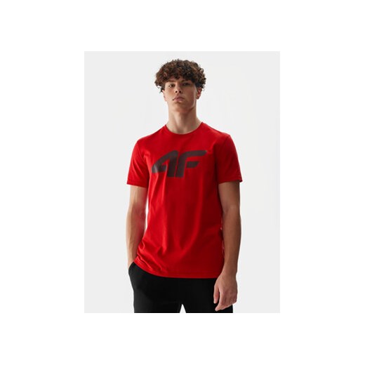 4F T-Shirt 4FWSS24TTSHM1155 Bordowy Regular Fit ze sklepu MODIVO w kategorii T-shirty męskie - zdjęcie 171377003