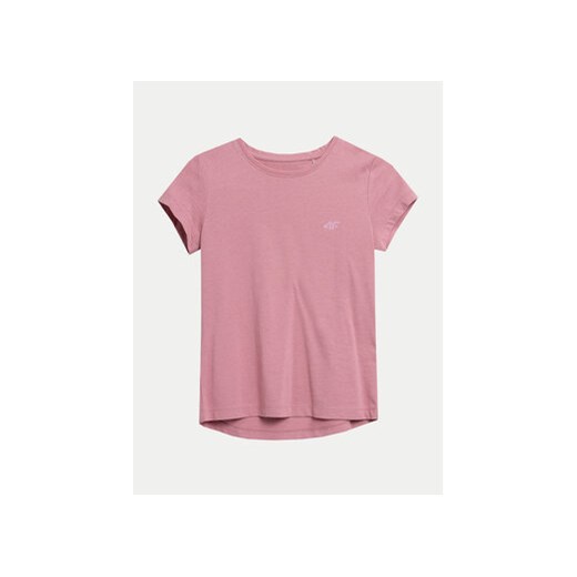 4F T-Shirt 4FJWSS24TTSHF1110 Różowy Regular Fit ze sklepu MODIVO w kategorii Bluzki dziewczęce - zdjęcie 171377011