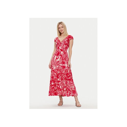 Iconique Sukienka letnia Shirley IC24-116 Czerwony Regular Fit ze sklepu MODIVO w kategorii Sukienki - zdjęcie 171377453