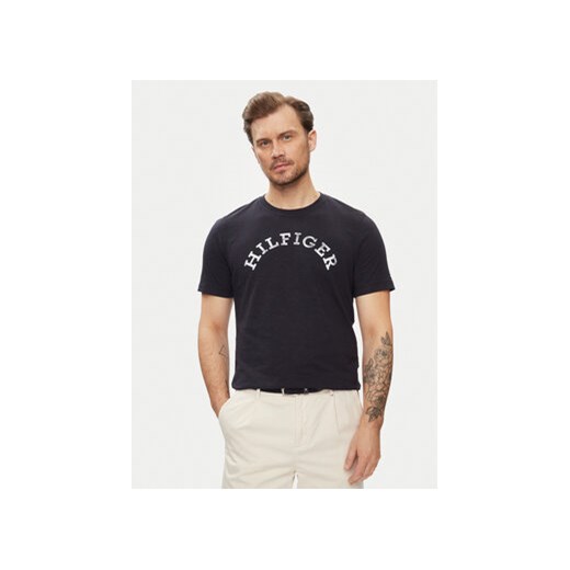 Tommy Hilfiger T-Shirt Arched MW0MW34432 Granatowy Regular Fit ze sklepu MODIVO w kategorii T-shirty męskie - zdjęcie 171377523