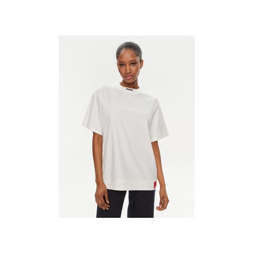Hugo T-Shirt Dina 50514869 Biały Relaxed Fit ze sklepu MODIVO w kategorii Bluzki damskie - zdjęcie 171377883
