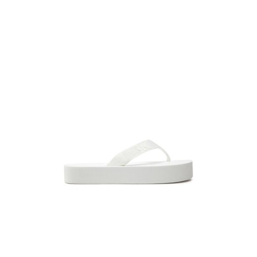 Calvin Klein Jeans Japonki Flatform Flipflop Jelly YW0YW01398 Biały ze sklepu MODIVO w kategorii Klapki damskie - zdjęcie 171378082