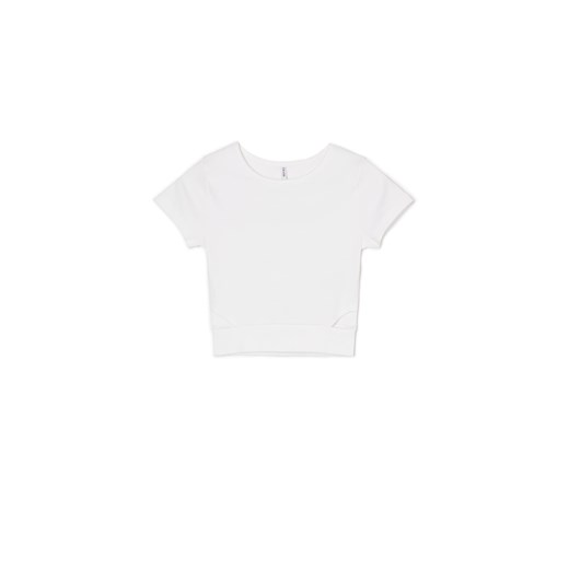 Cropp - Biała koszulka z wycięciami - biały ze sklepu Cropp w kategorii Bluzki damskie - zdjęcie 171378211