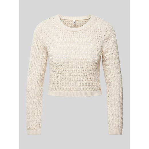 Sweter z dzianiny z ażurowym wzorem model ‘MAURA LIFE’ ze sklepu Peek&Cloppenburg  w kategorii Bluzki damskie - zdjęcie 171381204