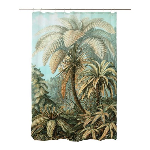 Madre Selva Zasłona prysznicowa &quot;Vintage Palm&quot; w kolorze zielonym - Madre Selva onesize promocja Limango Polska