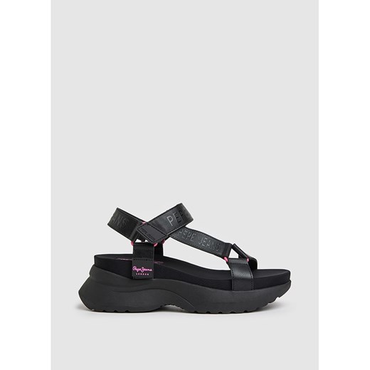 Pepe Jeans FOOTWEAR Sandały w kolorze czarnym ze sklepu Limango Polska w kategorii Sandały damskie - zdjęcie 171381671