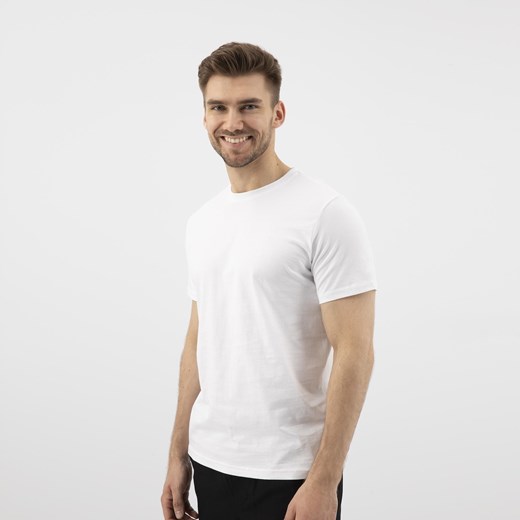 Wojas Biała Bawełniana Koszulka Męska Basic ze sklepu Wojas w kategorii T-shirty męskie - zdjęcie 171388783