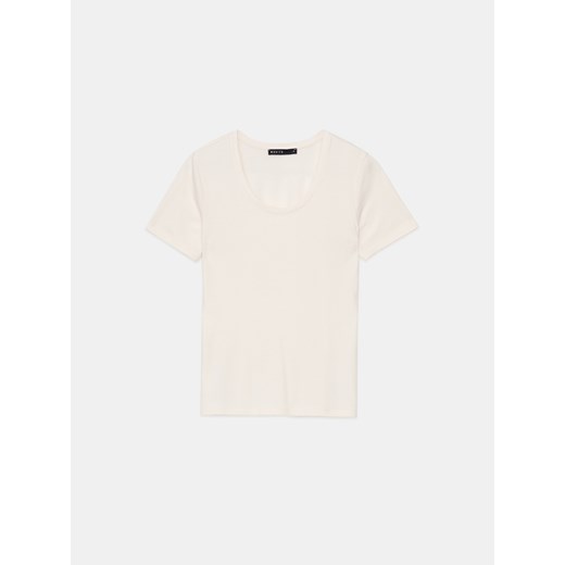 Mohito - T-shirt w prążki - kremowy ze sklepu Mohito w kategorii Bluzki damskie - zdjęcie 171392721