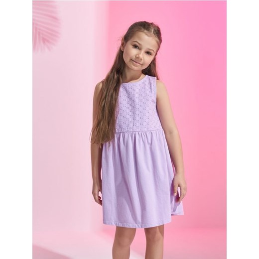 Sinsay - Sukienka z marszczeniami - fioletowy ze sklepu Sinsay w kategorii Sukienki dziewczęce - zdjęcie 171393380