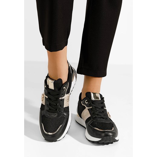 Czarne sneakersy damskie Anela ze sklepu Zapatos w kategorii Buty sportowe damskie - zdjęcie 171394210