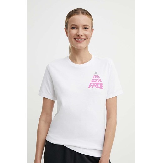 The North Face t-shirt bawełniany damski kolor biały NF0A87ESFN41 ze sklepu ANSWEAR.com w kategorii Bluzki damskie - zdjęcie 171395344
