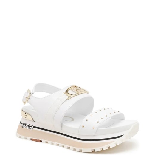 Liu Jo Skórzane sandały MAXI WONDER ze sklepu Gomez Fashion Store w kategorii Sandały damskie - zdjęcie 171397102
