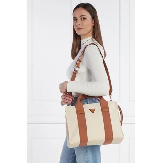 Shopper bag beżowa Guess