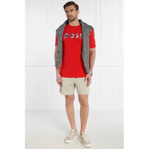 T-shirt męski BOSS HUGO z krótkimi rękawami czerwony