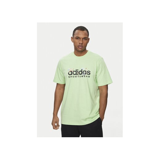 adidas T-Shirt Landscape IM8306 Zielony Regular Fit ze sklepu MODIVO w kategorii T-shirty męskie - zdjęcie 171400461