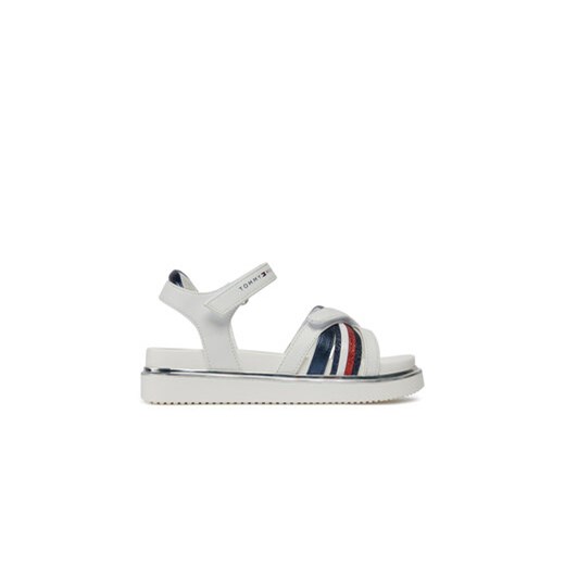 Tommy Hilfiger Sandały Velcro Sandal T3A2-33240-0273 M Biały ze sklepu MODIVO w kategorii Sandały dziecięce - zdjęcie 171400661
