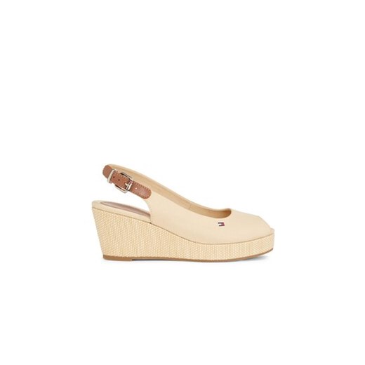 Tommy Hilfiger Espadryle Iconic Elba Sling Back Wedge FW0FW04788 Beżowy ze sklepu MODIVO w kategorii Espadryle damskie - zdjęcie 171400941