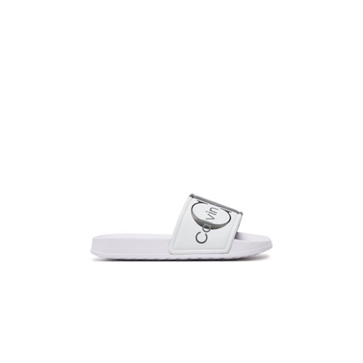 Calvin Klein Jeans Klapki V3X0-80924-1172 Biały ze sklepu MODIVO w kategorii Klapki dziecięce - zdjęcie 171401134