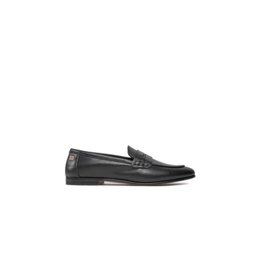 Tommy Hilfiger Lordsy Essential Leather Loafer FW0FW07769 Czarny ze sklepu MODIVO w kategorii Lordsy damskie - zdjęcie 171401501