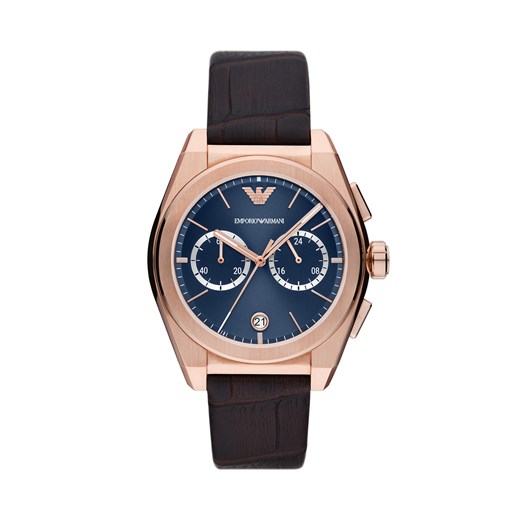 Zegarek Emporio Armani Federico AR11563 Rose Gold/Brown ze sklepu eobuwie.pl w kategorii Zegarki - zdjęcie 171403192