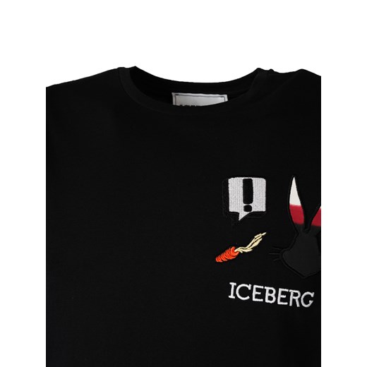 Iceberg T-Shirt "Bugs" | F0106301 | Mężczyzna | Czarny Iceberg XL okazja ubierzsie.com