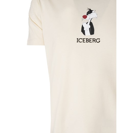 Iceberg T-Shirt "Sylvester" | F0226301 | Mężczyzna | Beżowy Iceberg XXL okazja ubierzsie.com