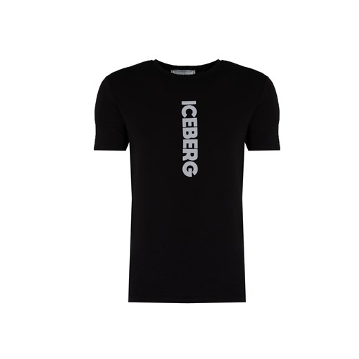 Iceberg T-Shirt "C-Neck" | F013639A | Mężczyzna | Czarny ze sklepu ubierzsie.com w kategorii T-shirty męskie - zdjęcie 171404483