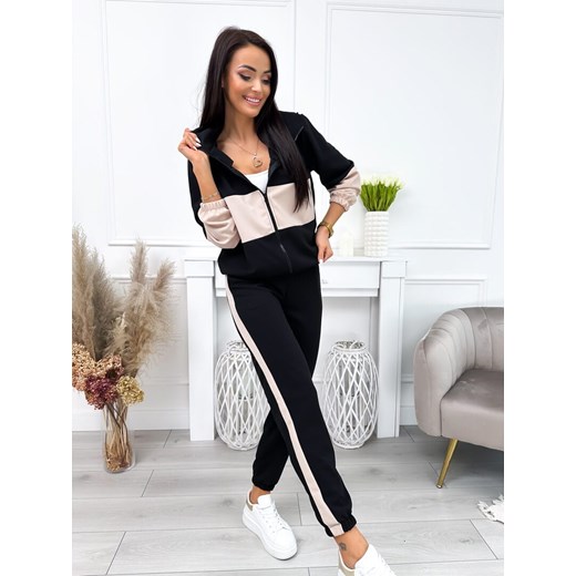 Czarno-Beżowy Komplet Modnakiecka.pl 38 ModnaKiecka.pl