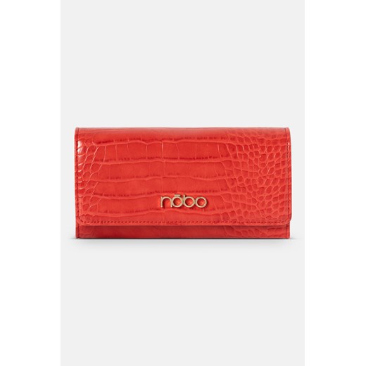 Duży portfel Nobo z klapką croco czerwony Nobo One size okazja NOBOBAGS.COM